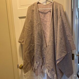 Banana Republic Light Taupe and Blush Knit Poncho